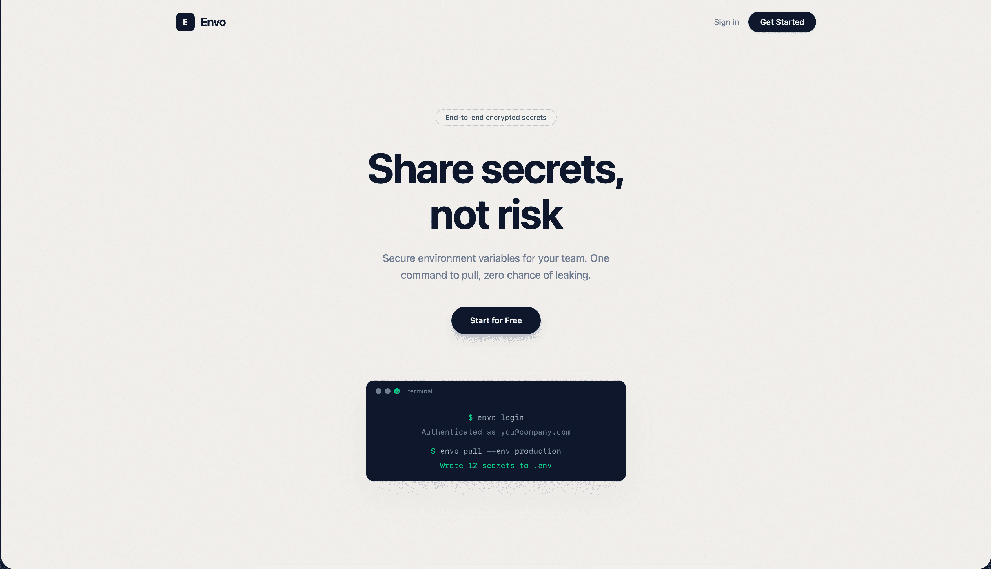 Envy – Secrets manager for teams