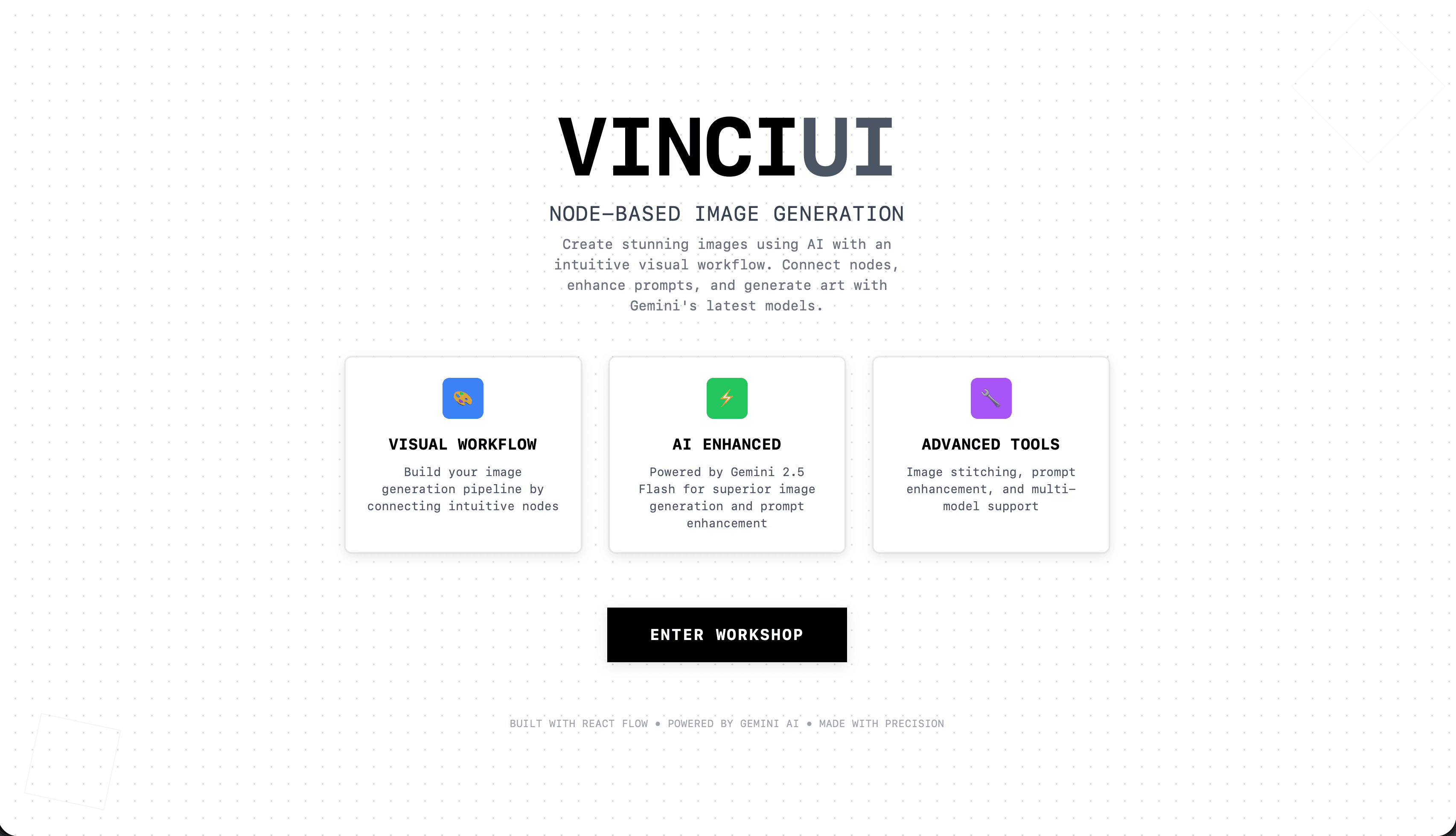 VinciUI – Node-based AI Image Studio